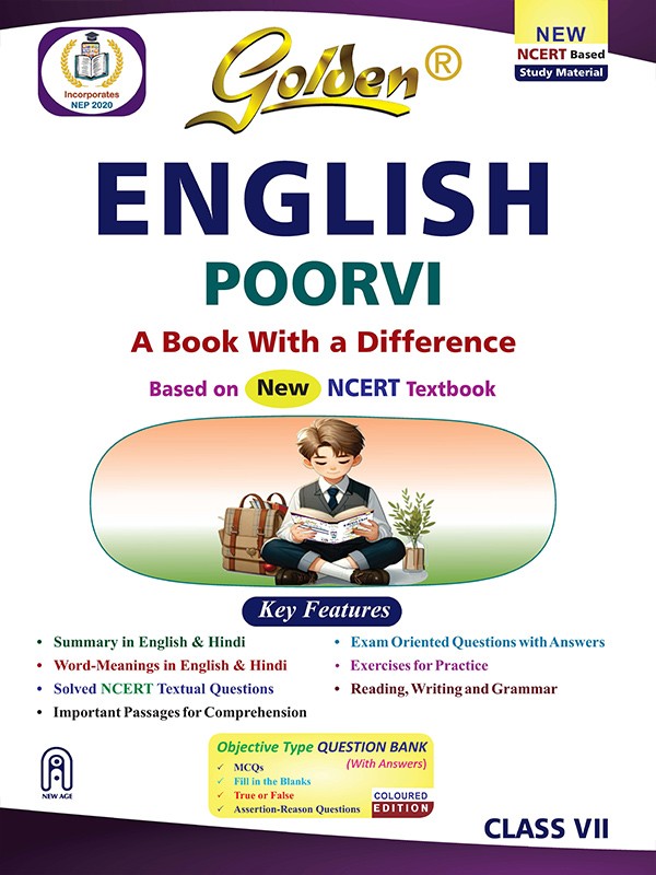 Golden English Poorvi Study Material For CBSE Class 7th Latest Edition 2026-27 - Bhandari Stationers Kota Golden English Poorvi Study Material For CBSE Class 7th Latest Edition 2026-27 - Bhandari Stationers Kota
