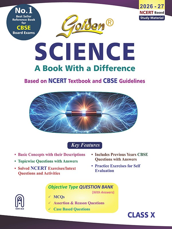 Golden Science Study Material Based on NCERT For CBSE Class 10th Latest Edition 2026-27 - Bhandari Stationers