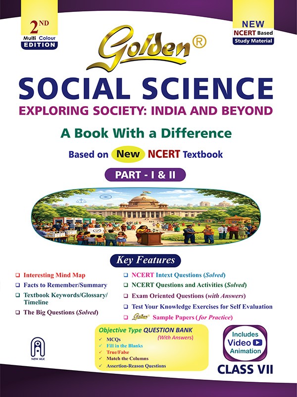 Golden Social Science Part- 1 & 2 For CBSE Class 7 Latest Edition 2026-27 - Bhandari Stationers Kota