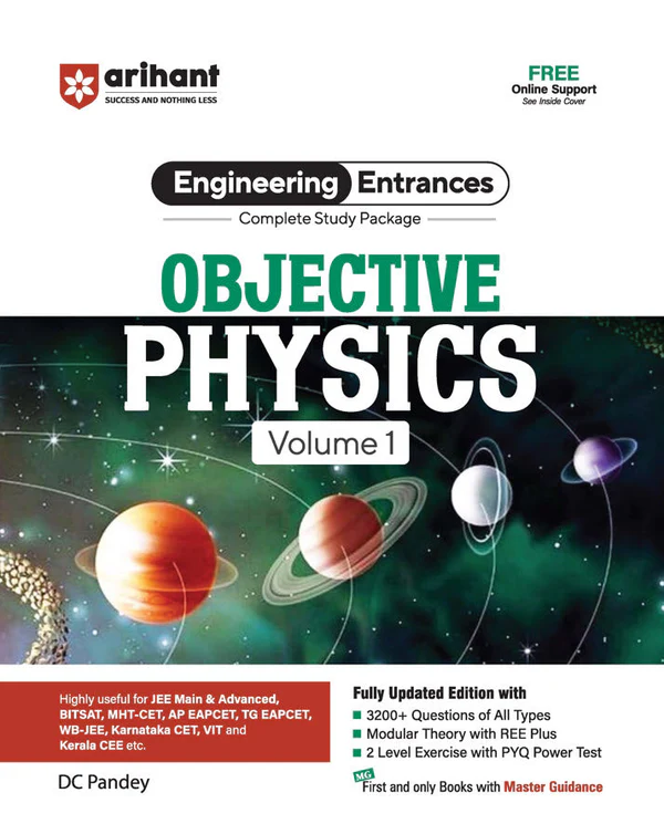 Arihant Objective Physics (Vol. 1) for JEE and All Engineering Entrances | By DC Pandey - Bhandari Stationers