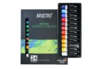BRUSTRO Artist’s Acrylic colour Paint | 12ML Tubes Set of 24 Colours - Bhandari Stationers