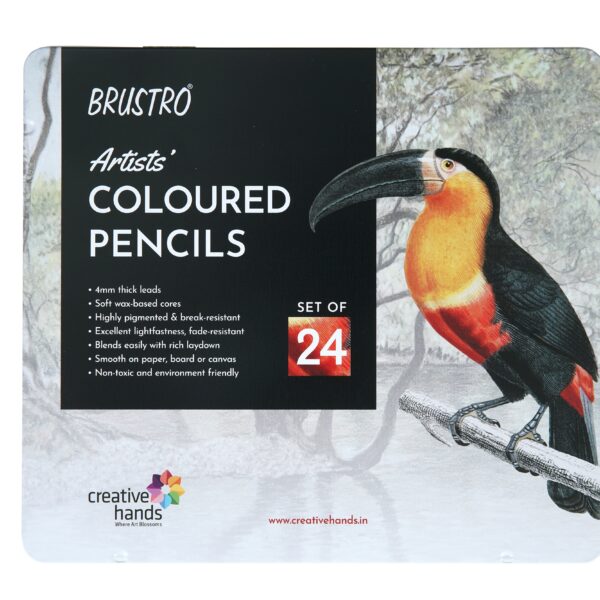 BRUSTRO Artists Colour Pencil | Set of 24 - Bhandari Stationers
