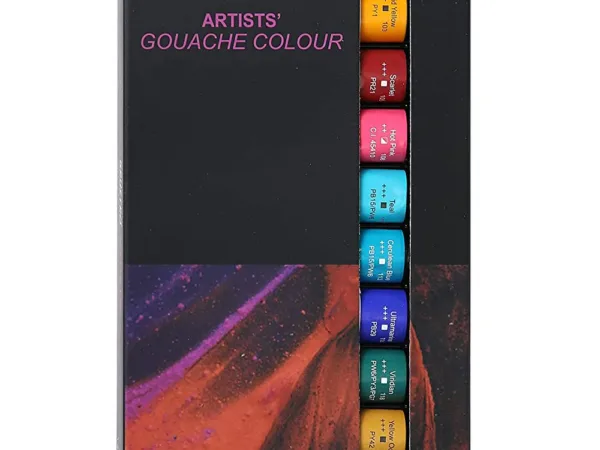 BRUSTRO Artist's Gouache colour Paint | 12ML Tubes Set of 12 Colours - Bhandari Stationers - Best Stationery Store In Kota