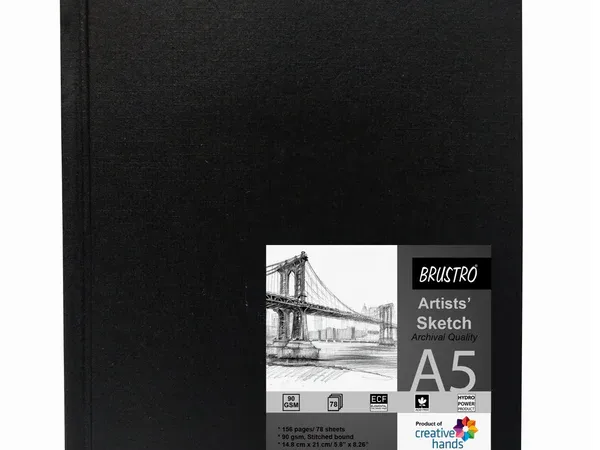 BROSTRU Artists Stitched Sketch Book, A5 - Bhandari Stationers - Best Stationery Store In Kota