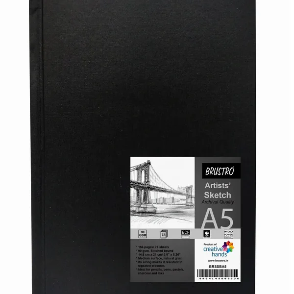 BROSTRU Artists Stitched Sketch Book, A5 - Bhandari Stationers