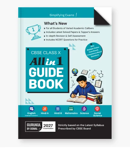 Gurukul Oswal All in 1 Best Guide Book for CBSE Class 10th Exam 2027 (English, Hindi A & B, Science, Social Science, Maths) - Bhandari Stationers Kota