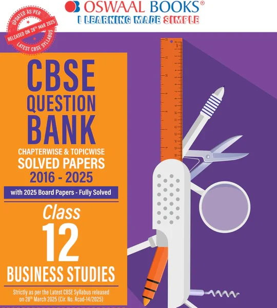 Oswaal Books CBSE Business Studies Question Bank Paper 2016-2025 For Class 10th - Bhandari Stationers