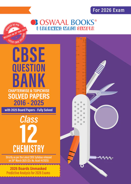 Oswaal Books CBSE Chemistry Question Bank Paper 2016-2025 For Class 10th - Bhandari Stationers