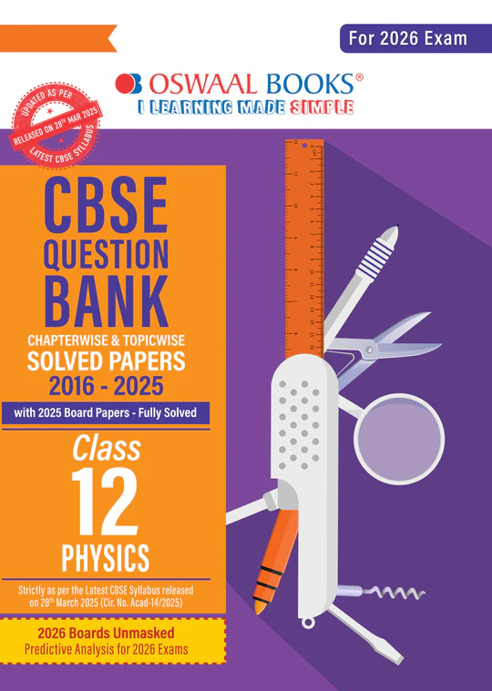 Oswaal Books CBSE Physics Question Bank Paper 2016-2025 For Class 10th - Bhandari Stationers