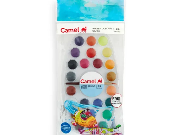 Camel Water Colours Assorted Box Of Cakes, 24 Shades - Best Stationery Store In Kota