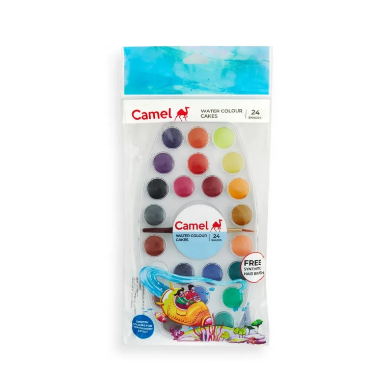 Camel Water Colours Assorted Box Of Cakes, 24 Shades