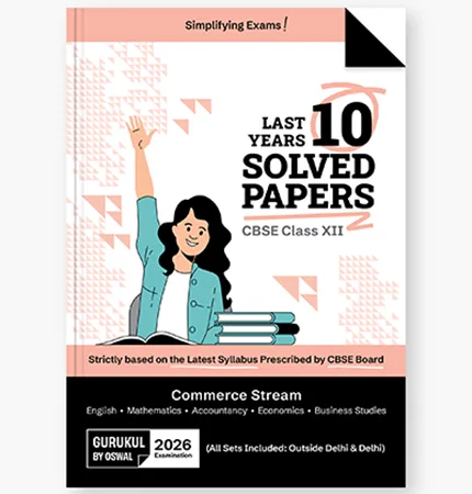Oswal CBSE Last 10 Years Solved Papers Class 12 Commerce Stream 2026 Examination - Bhandari Stationers - Best Stationery Store In Kota