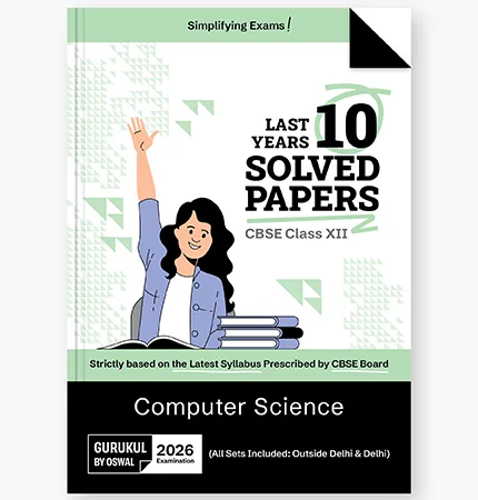 Gurukul By Oswal Computer Science 10 Years Solved Papers for CBSE Class 12th Exam 2025 - Bhandari Stationers - Best Stationery Store In Kota