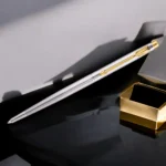 PARKER Insignia Shiny Chrome Gold Trim Premium Ballpoint Pen - Bhandari Stationers