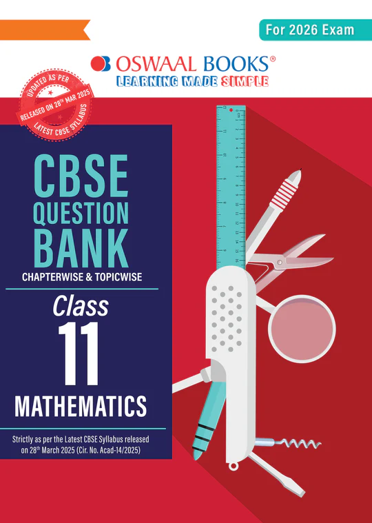 Oswaal Books CBSE Mathematics Question Bank Paper 2016-2025 For Class 11th - Bhandari Stationers
