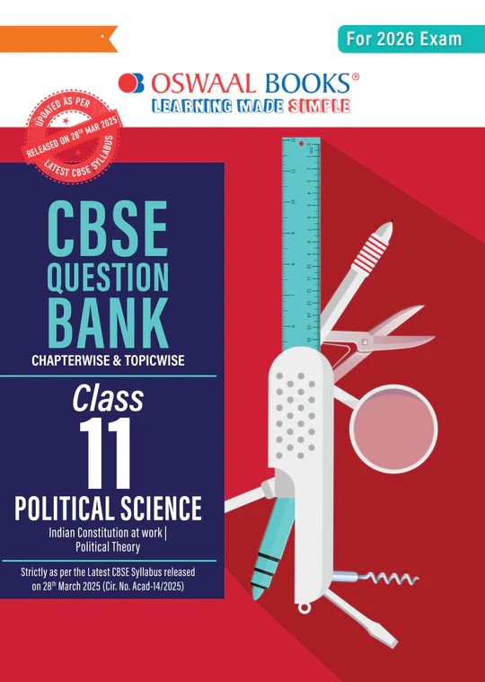 Oswaal Books CBSE Political Science Question Bank Paper 2016-2025 For Class 11th