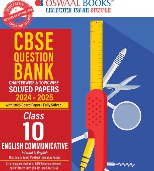 Oswaal Books CBSE English Communicative Question Bank Paper 2016-2025 For Class 10th - Bhandari Stationers - Best Stationery Store In Kota