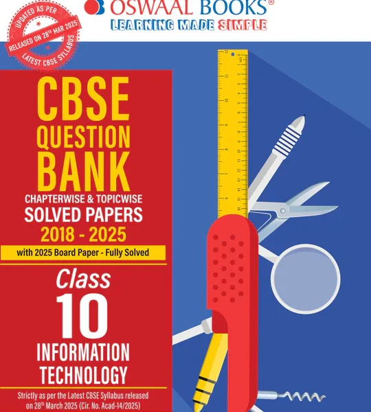 Oswaal Books CBSE Information Technology Question Bank Paper 2016-2025 For Class 10th - Bhandari Stationers - Best Stationery Store In Kota