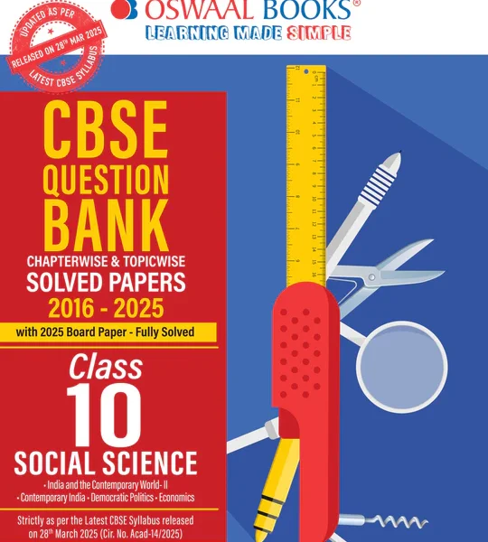 Oswaal Books CBSE Social Science Question Bank Paper 2016-2025 For Class 10th - Bhandari Stationers - Best Stationery Store In Kota