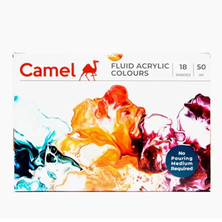 Camel Fluid Acrylic Colours | 18 Shades, 50 ML Each