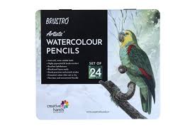 BRUSTRO Artists Watercolour Pencil | Set of 24 - Bhandari Stationers