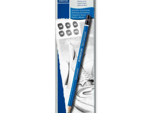 Staedtler Mars Lumograph - Drawing Graphite Pencil - Metel Tin Box of 6 - Assorted - Bhandari Stationers - Best Stationery Store In Kota