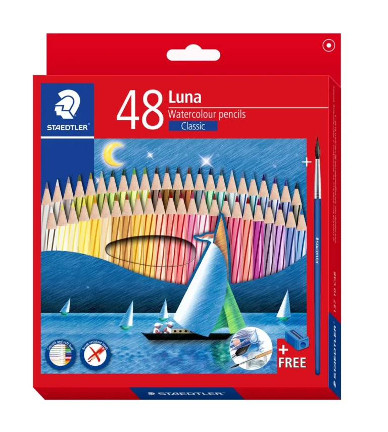 Staedtler Luna Watercolor Pencils, Classic 48 Pieces Free Mechanical Pencil+Lead Box - Bhandari Stationers - Best Stationery Store In Kota
