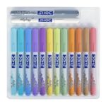 Doms Super Soft Tip Pastel Shades Brush Pen Set | 12 Pastel Shades + 1 Silver Shade + 1 Blender | Pack Of 1 - Bhandari Stationers