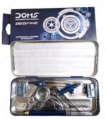 DOMS Geofine Mathematical Drawing Instruments Set, Navy Blue Metal Box - Bhandari Stationers