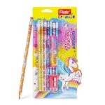FLAIR Unicorn Extra Dark Pencils Kit With Eraser & Sharpener - Bhandari Stationers