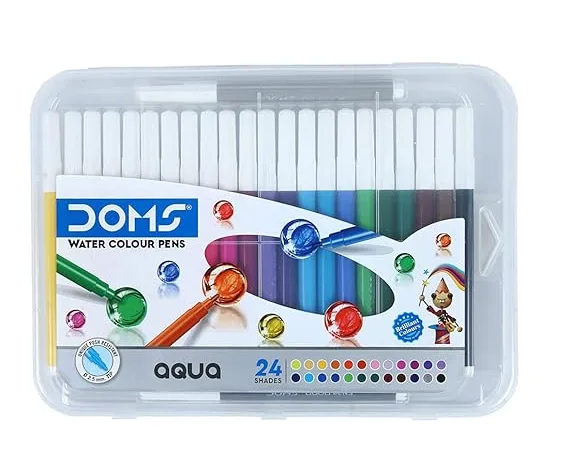 Doms Aqua Water Colour Pen 24 Shades Set Pack of 1 Multicolour - Bhandari Stationers - Best Stationery Store In Kota