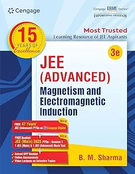 Cengage 15 Years Of Excellence JEE Advanced Magnetism And Electromagnetic Induction Textbook By B. M. Sharma - Bhandari Stationers - Best Stationery Store In Kota