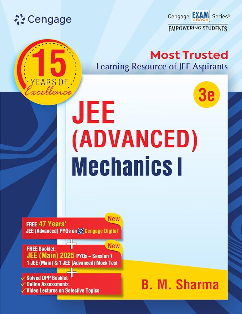 71LzrIZ0C3L._UF1000,1000_QL80_ Cengage 15 Years Of Excellence JEE Advanced Mechanics- 1 Textbook By B. M. Sharma - Bhandari Stationers - Best Stationery Store In Kota