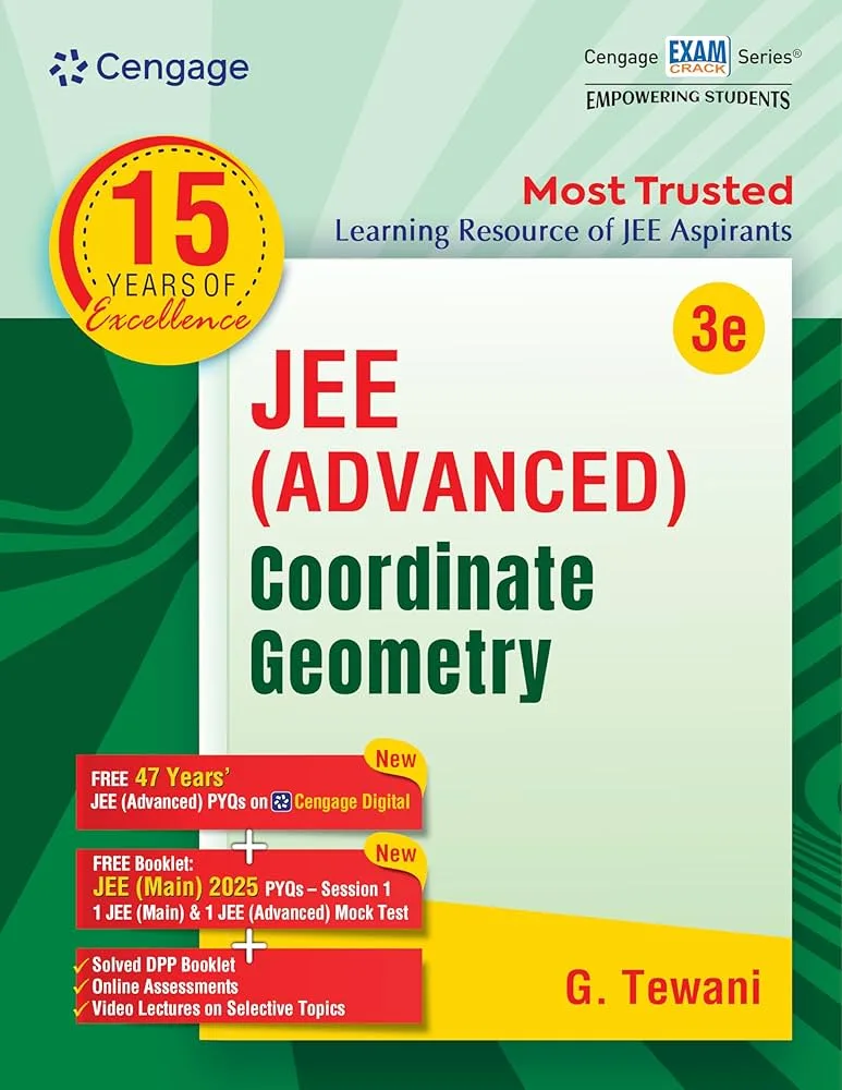 71hrJbqyuhL._UF1000,1000_QL80_ Cengage 15 Years Of Excellence JEE Advanced Coordinate Geometry Textbook By G. Tewani - Bhandari Stationers - Best Stationery Store In Kota