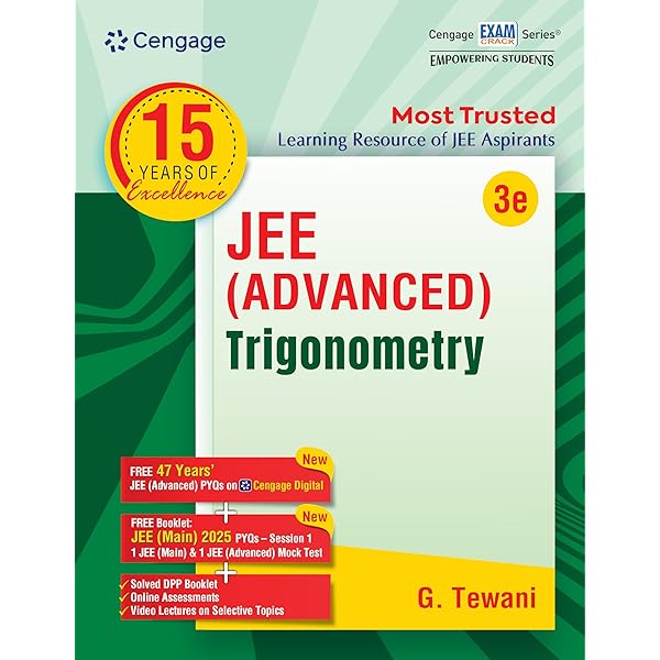 Cengage 15 Years Of Excellence JEE Advanced Trigonometry Textbook By G. Tewani - Bhandari Stationers