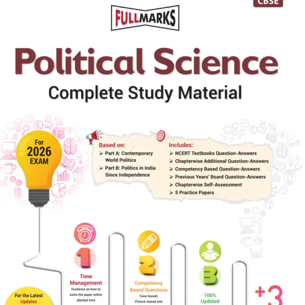 Full Marks Political Science Complete Study Material Class 12 | Based on Part A, Part B - Bhandari Stationers - Best Stationery Store In Kota
