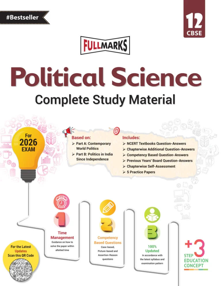 Full Marks Political Science Complete Study Material Class 12 | Based on Part A, Part B - Bhandari Stationers - Best Stationery Store In Kota