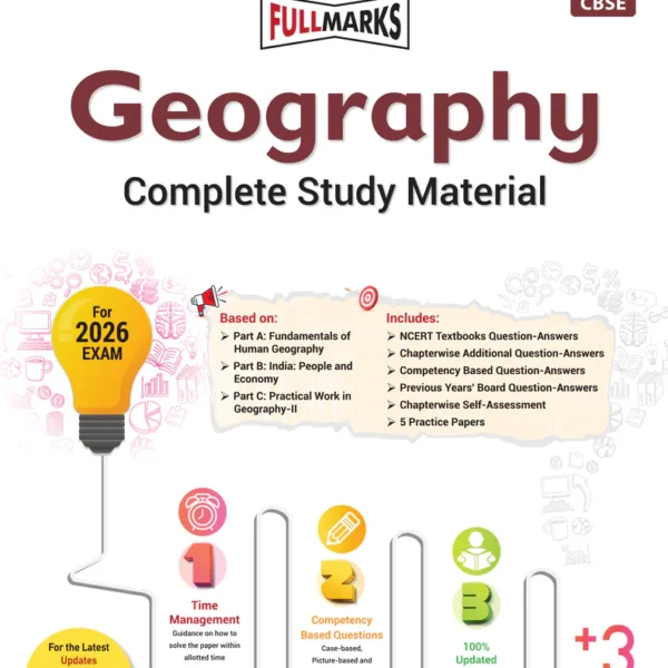 Full Marks Geography Complete Study Material Class 12 | Based on Part A, Part B, Part C - Bhandari Stationers - Best Stationery Store In Kota