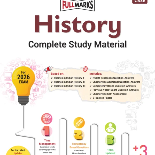 Full Marks History Complete Study Material Class 12 | Based on History-I, History-II, History-III - Bhandari Stationers - Best Stationery Store In Kota
