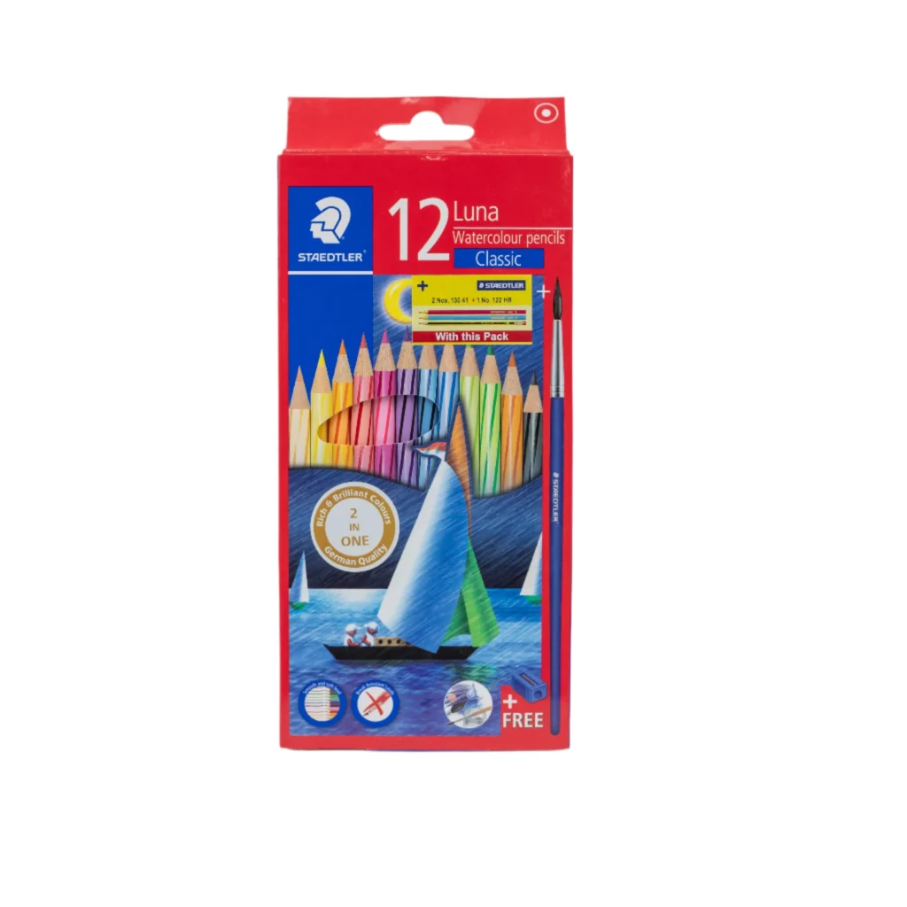 Staedtler Luna Watercolor 12 Classic Pencil Pack of 1 Multicolour - Best Stationery Store In Kota