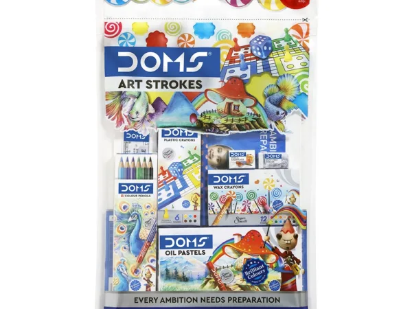Doms Art Strokes Kit | Perfect Value Pack | Combination of 10 Stationery Items | Pack of 1 - Bhandari Stationers - Bhandari Stationers - Best Stationery Store In Kota