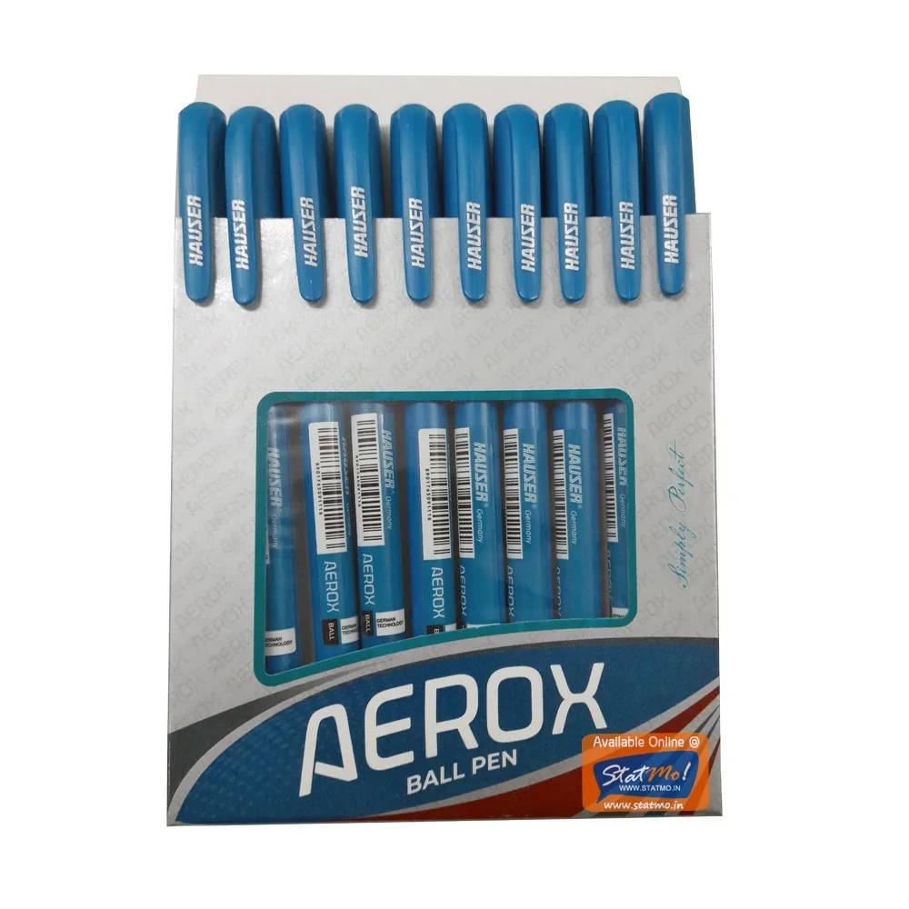 Hauser-Aerox-Ball-Pen-by-StatM Hauser Aerox Ball Pen 10 Unit Pack - Bhandari Stationers - Best Stationery Store In Kota