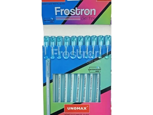 Unomax Frostron Gel Pen 10 Unit Pack - Bhandari Stationers - Best Stationery Store In Kota