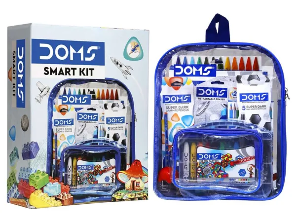 Doms Smart Kit For Children | Kit For School Essentials | Combination of 12 Stationery Items - Bhandari Stationers - Best Stationery Store In Kota