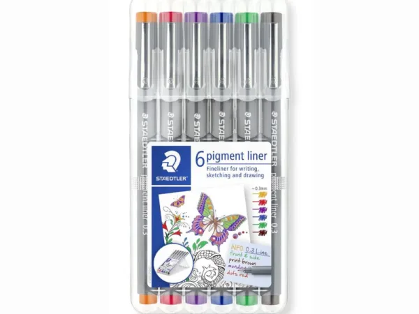 STAEDTLER 6 Pigment Liner Sketching And Drawing 0.3 mm. - Bhandari Stationers - Best Stationery Store In Kota