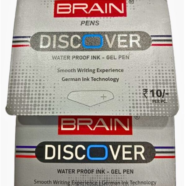Brain Discover Waterproof Ink Gel Pen 10 Unit Pack - Bhandari Stationers