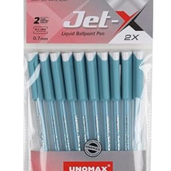 Unomax Jet X 2x Liquid Ballpoint Pen 10 Unit Pack - Bhandari Stationers
