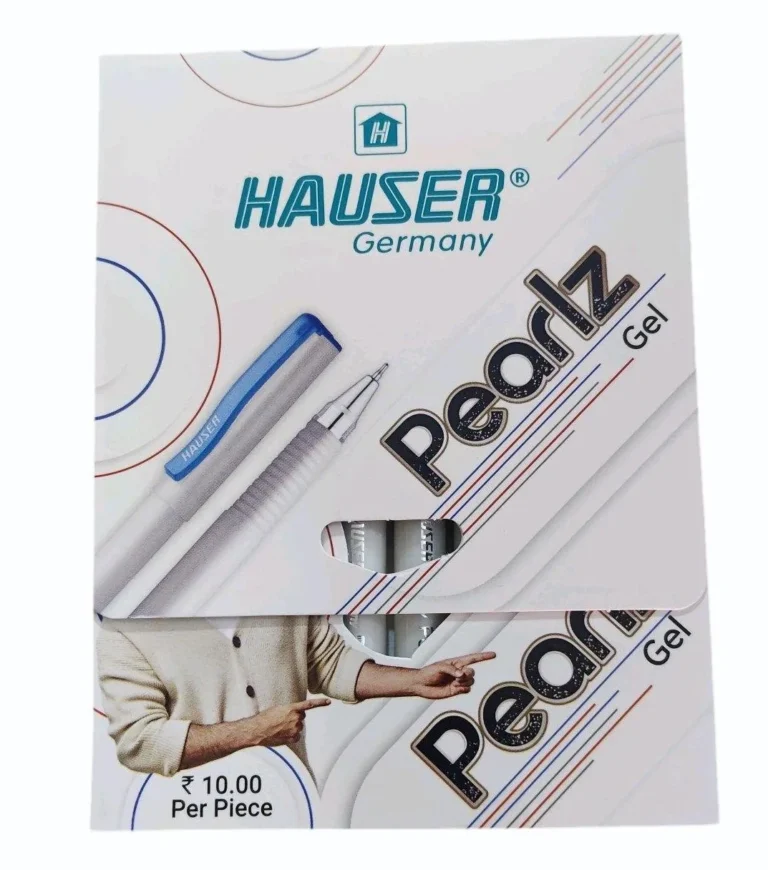 Hauser Pearlz Gel Pen 10 Unit Pack - Bhandari Stationers - Best Stationery Store In Kota