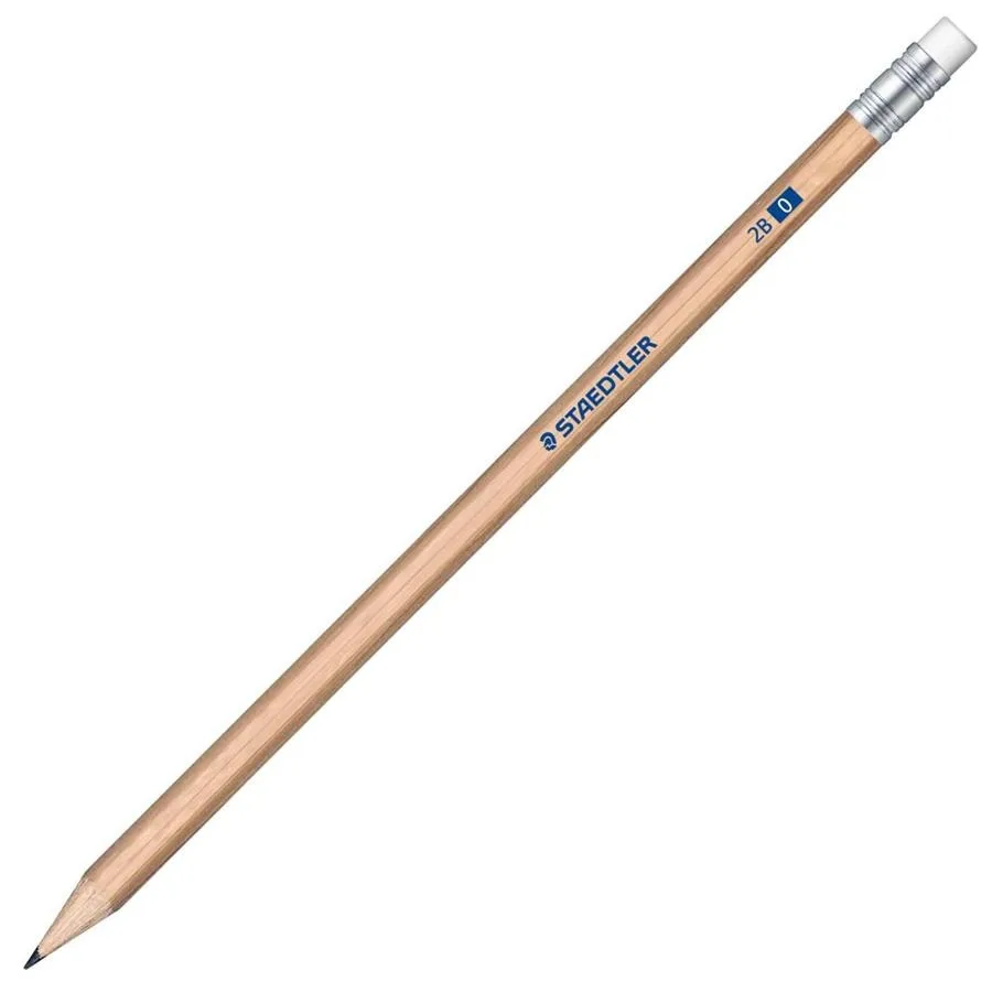 penc2185_1 Staedtler Natural Graphite 2B Extra Dark Pencils Eraser - Bhandari Stationers - Best Stationery Store In Kota