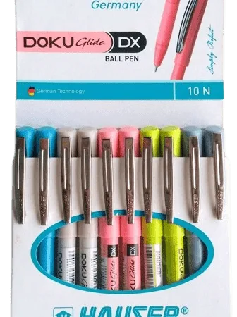 Hauser Doku Glide DX Ball Pen 10 Unit Pack - Bhandari Stationers - Best Stationery Store In Kota
